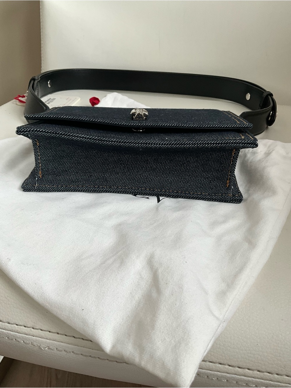 Alexander McQueen Skull Small denim shoulder bag - Picture 9 of 16